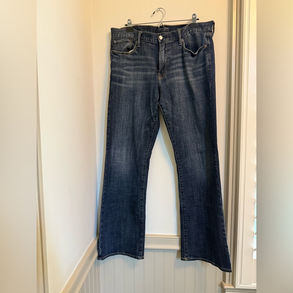 Lucky Brand Men Jeans 34x32 Blue Bootcut 367 Original Mid Rise